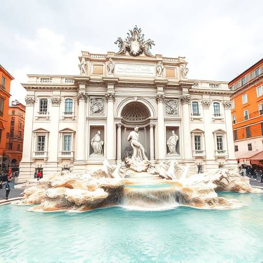 High-quality fine art print of the Trevi Fountain in Rome
