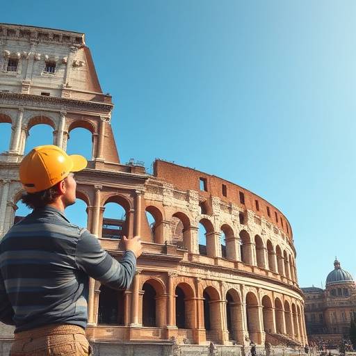 Photographer licensing an image of the Colosseum in Rome